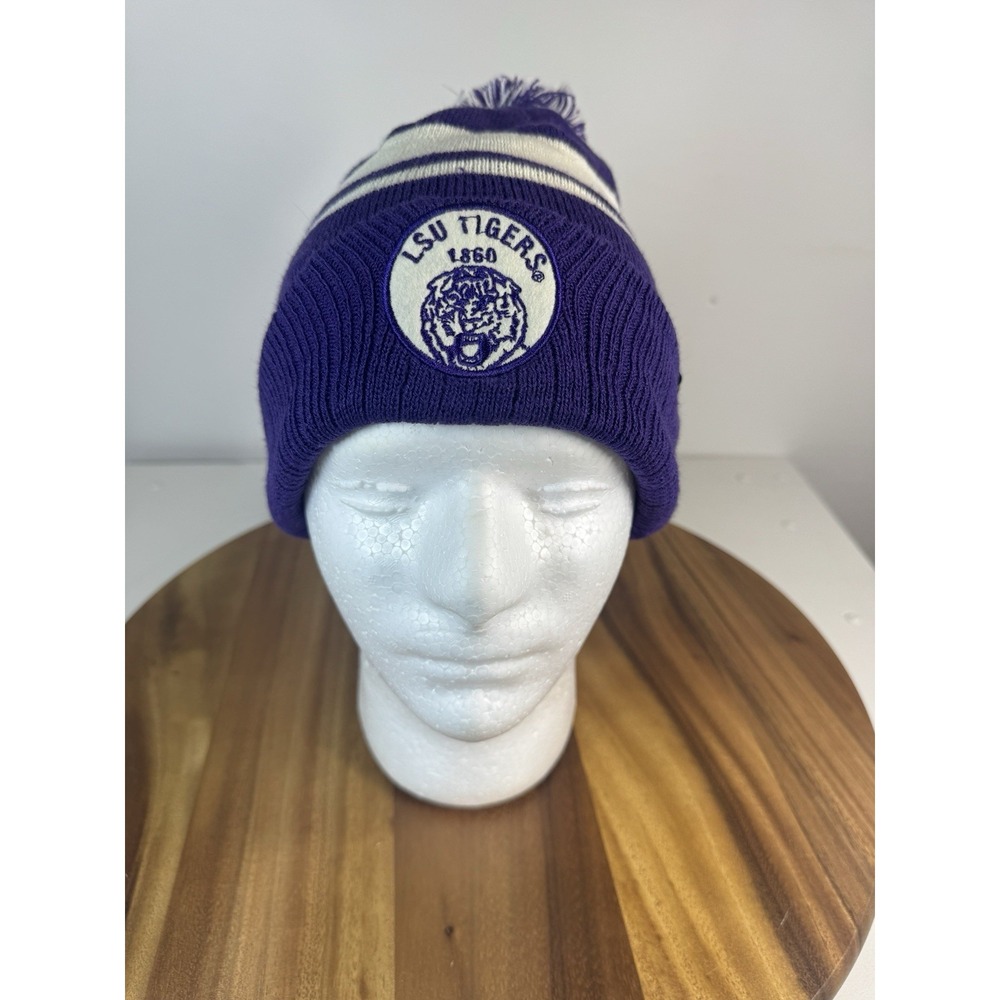 LSU Tigers TOW Agility NCAA Team Logo Pom Pom Knit Winter Hat Stocking Cap Toque